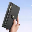 Dux Ducis Lawa Leather Case Samsung Galaxy S25 Plus with Detachable Magnetic Wallet tok, fekete