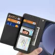 Dux Ducis Lawa Leather Case Samsung Galaxy S25 Plus with Detachable Magnetic Wallet tok, fekete