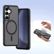 Dux Ducis Lawa Leather Case Samsung Galaxy S25 Plus with Detachable Magnetic Wallet tok, fekete
