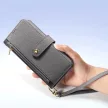 Dux Ducis Lawa Leather Case Samsung Galaxy S25 Plus with Detachable Magnetic Wallet tok, szürke