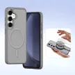 Dux Ducis Lawa Leather Case Samsung Galaxy S25 Plus with Detachable Magnetic Wallet tok, szürke