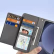 Dux Ducis Lawa Leather Case Samsung Galaxy S25 Plus with Detachable Magnetic Wallet tok, szürke