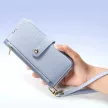 Dux Ducis Lawa Leather Case Samsung Galaxy S25 Plus with Detachable Magnetic Wallet tok, kék