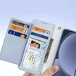 Dux Ducis Lawa Leather Case Samsung Galaxy S25 Plus with Detachable Magnetic Wallet tok, kék