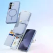 Dux Ducis Lawa Leather Case Samsung Galaxy S25 Plus with Detachable Magnetic Wallet tok, kék