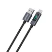 Dudao L7T USB-A - USB-C 66W kábel LED kijelzővel, 1m - fekete