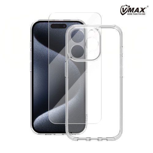Vmax szett hátlap, tok + 2,5D premium kijelzővédő edzett üvegfólia (nem teljes kijelzős) Samsung Galaxy S23 Plus