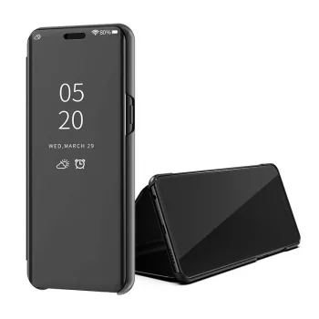   Clear View Case cover for Xiaomi Redmi K40/K40 Pro/K40 Pro Plus/Poco F3 oldalra nyíló tok, fekete