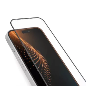 SBS tempered glass D3O with frame iPhone 16 / iPhone 15