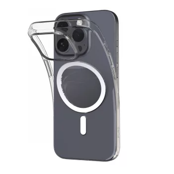   Puro 03 Mag MagSafe Silicone Case iPhone 16 Pro Max tok, átlátszó