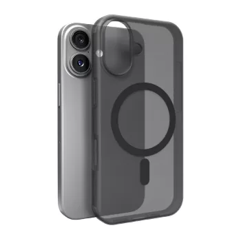   Puro Daylight Magsafe Compatible Silicone Case iPhone 17 Translucent tok, fekete