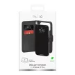 Puro Wallet Stand Case iPhone 17 Pro Made of Eco-Leather, Flap, Wallet, and Stand Function tok, fekete