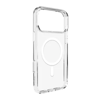   Puro Lite Mag TPU+PC Case MagSafe iPhone 17 Pro tok, átlátszó fehér gyűrűvel