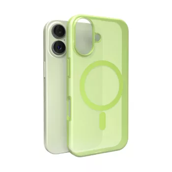   Puro Daylight Magsafe Compatible Silicone Case iPhone 17 Translucent tok, zöld