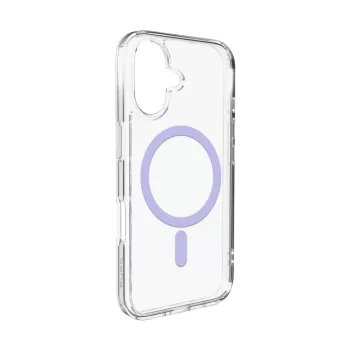   Puro Lite Mag TPU+PC Case MagSafe iPhone 17 tok, átlátszó tok, rózsaszín gyűrűvel