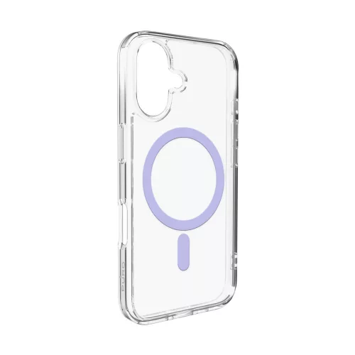 Puro Lite Mag TPU+PC Case MagSafe iPhone 17 tok, átlátszó tok, rózsaszín gyűrűvel