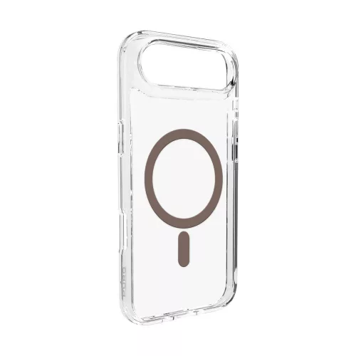 Puro Lite Mag TPU+PC Case MagSafe iPhone 17 Air tok, átlátszó tok, barna gyűrűvel