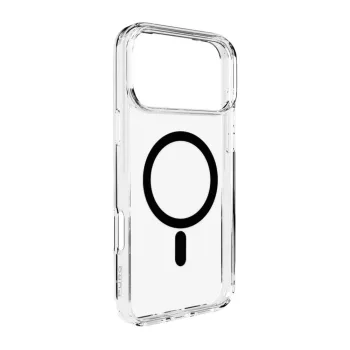  Puro Lite Mag TPU+PC Case MagSafe iPhone 17 Pro tok, átlátszó fekete gyűrűvel