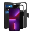 Puro Wallet Detachable MagSafe 2in1 PU Leather Case with Flap and Wallet iPhone 14 Pro tok, fekete