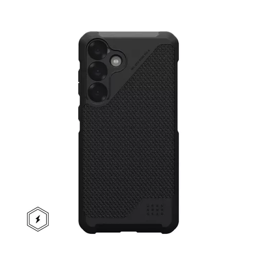 UAG Urban Armor Gear case METROPOLIS LT MAGNET with built-in magnet Samsung Galaxy S25 Plus 5G kevlar tok, fekete