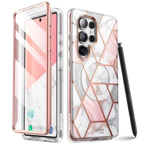 SUPCASE COSMO MAG MAGSAFE SAMSUNG GALAXY S25 ULTRA MARBLE tok, rózsaszín