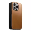 Nomad Modern Leather Folio case for iPhone 15 Pro 6,1" tok, barna