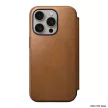 Nomad Modern Leather Folio case for iPhone 15 Pro 6,1" tok, barna