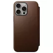 Nomad Modern Leather Folio case for iPhone 15 Pro Max 6,7" tok, barna