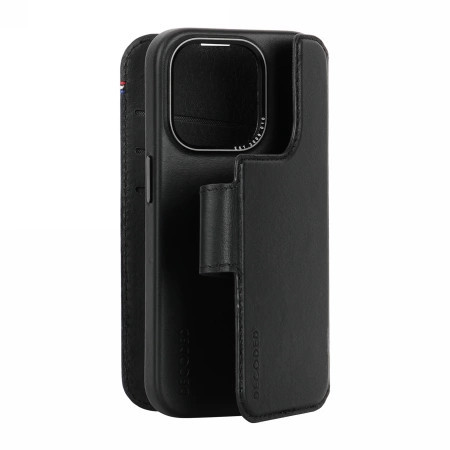 Decoded Detachable Wallet Case Leather with MagSafe iPhone 15 tok, fekete