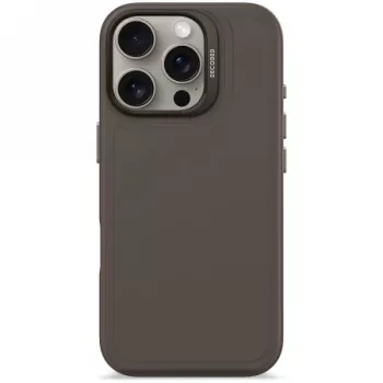   Decoded AntiMicrobial Silicone Stacks Backcover with MagSafe iPhone 16 Pro - tok, barna