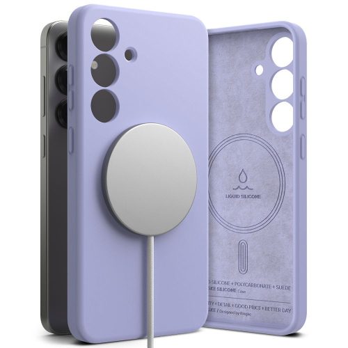 RINGKE SILICONE MAGNETIC MAGSAFE SAMSUNG GALAXY S25 Plus PLUS tok, lila