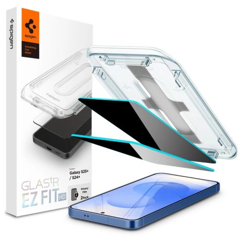 SPIGEN GLAS.TR ”EZ FIT” HD 2 db GALAXY S24 PLUS / S25 PLUS PRIVACY  betekintésvédő edzett üvegfólia