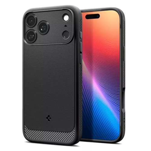 SPIGEN case RUGGED ARMOR MAG MagSafe IPHONE 17 Pro Max tok, matt fekete