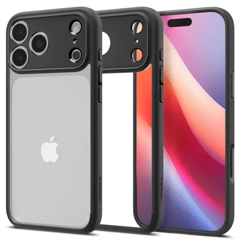 Spigen Ultra Hybrid Case iPhone 17 Pro Max tok, matt fekete