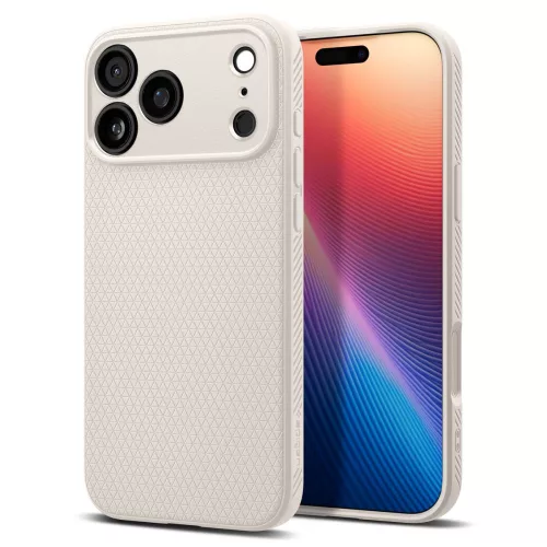 Spigen Liquid Air case iPhone 17 Pro Natural tok, titanium