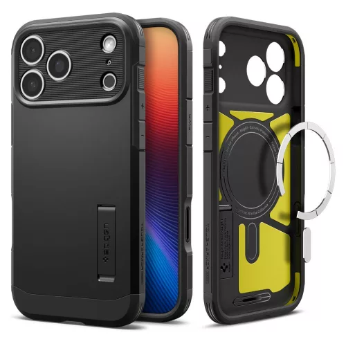 SPIGEN case TOUGH ARMOR MAG MagSafe IPHONE 17 Pro tok, fekete