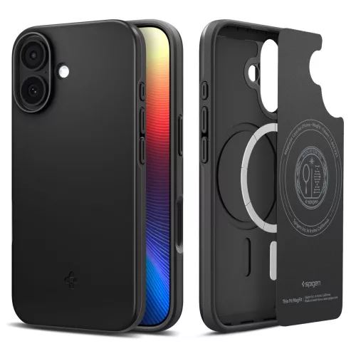 SPIGEN case THIN FIT MAG MagSafe IPHONE 17 tok, fekete