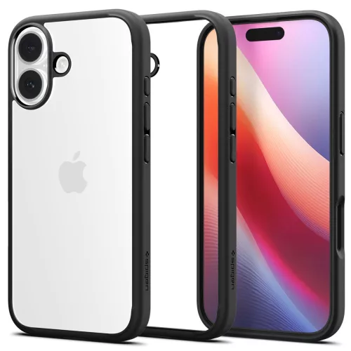 Spigen Ultra Hybrid Case iPhone 17 tok, matt fekete