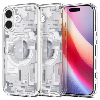   Spigen Ultra Hybrid Mag Magsafe case iPhone 17 Zero One tok, átlátszó-titánium