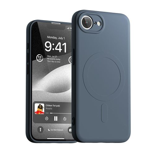 Mercury Semi-Silicone MagSafe     iPhone 16e tok, kék