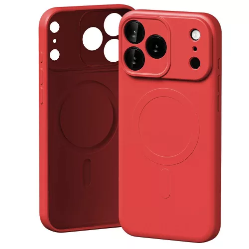Mercury Semi-Silicone MagSafe Case iPhone 17 Pro Max tok, piros