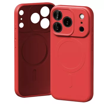 Mercury Semi-Silicone MagSafe Case iPhone 17 Pro tok, piros