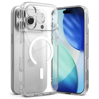   Ringke Fusion Magnetic MagSafe Case iPhone 17 Pro tok, átlátszó