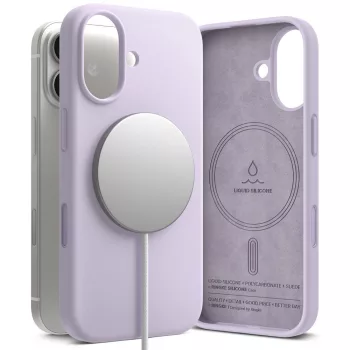 Ringke Silicone Magnetic MagSafe Case iPhone 17 tok, lila