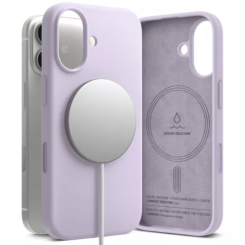 Ringke Silicone Magnetic MagSafe Case iPhone 17 tok, lila
