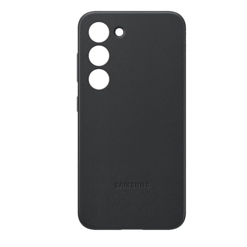 Samsung EF-VS911LB S23 S911 Leather Cover tok, fekete