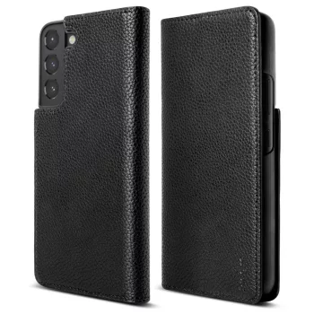   Ringke Folio Signature Flip bőr tok Samsung Galaxy S22 Plus, fekete