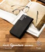 Ringke Folio Signature Flip bőr tok Samsung Galaxy S22 Plus, fekete