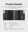 Ringke Folio Signature Flip bőr tok Samsung Galaxy S22 Plus, fekete