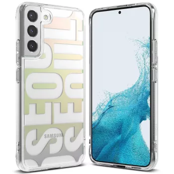   Ringke Fusion Design Armor Case, gélkerettel Samsung Galaxy S22 Plus, átlátszó, színes